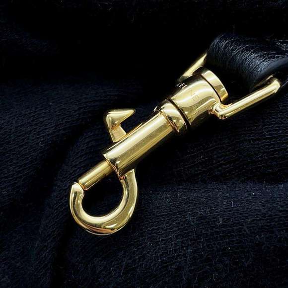 Celine Handbag Small Hippo Drawstring Cuir Triomphe 2way Shoulder Black - Picture 11 of 13